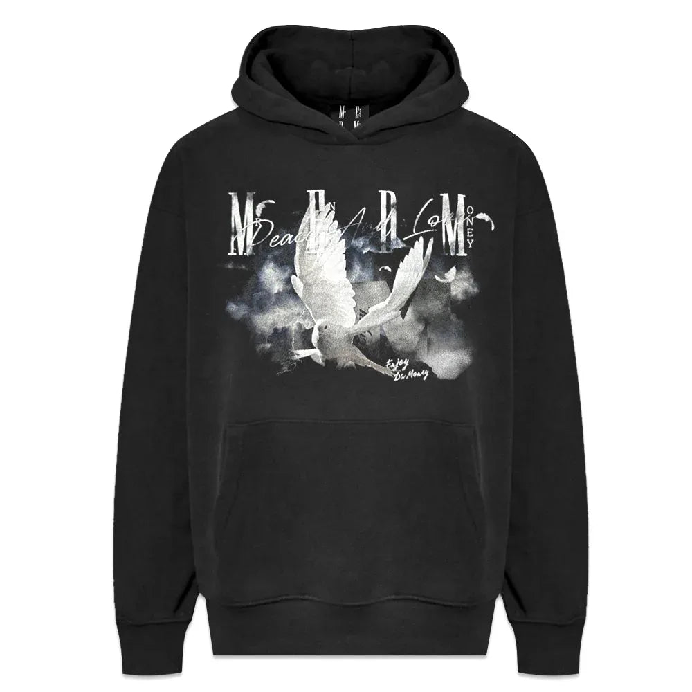 MEDM White Dove Print Hoodie