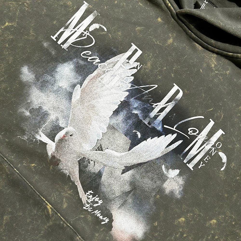 MEDM White Dove Print Hoodie