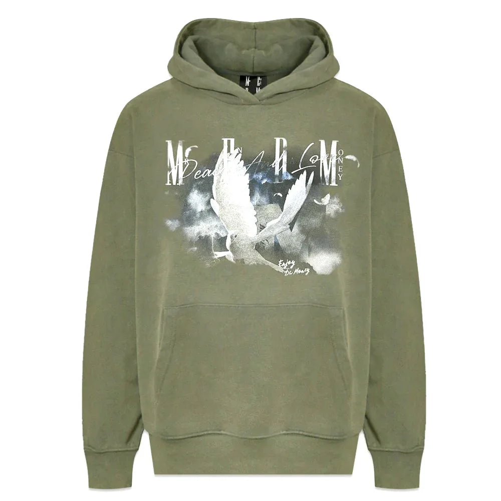 MEDM White Dove Print Hoodie