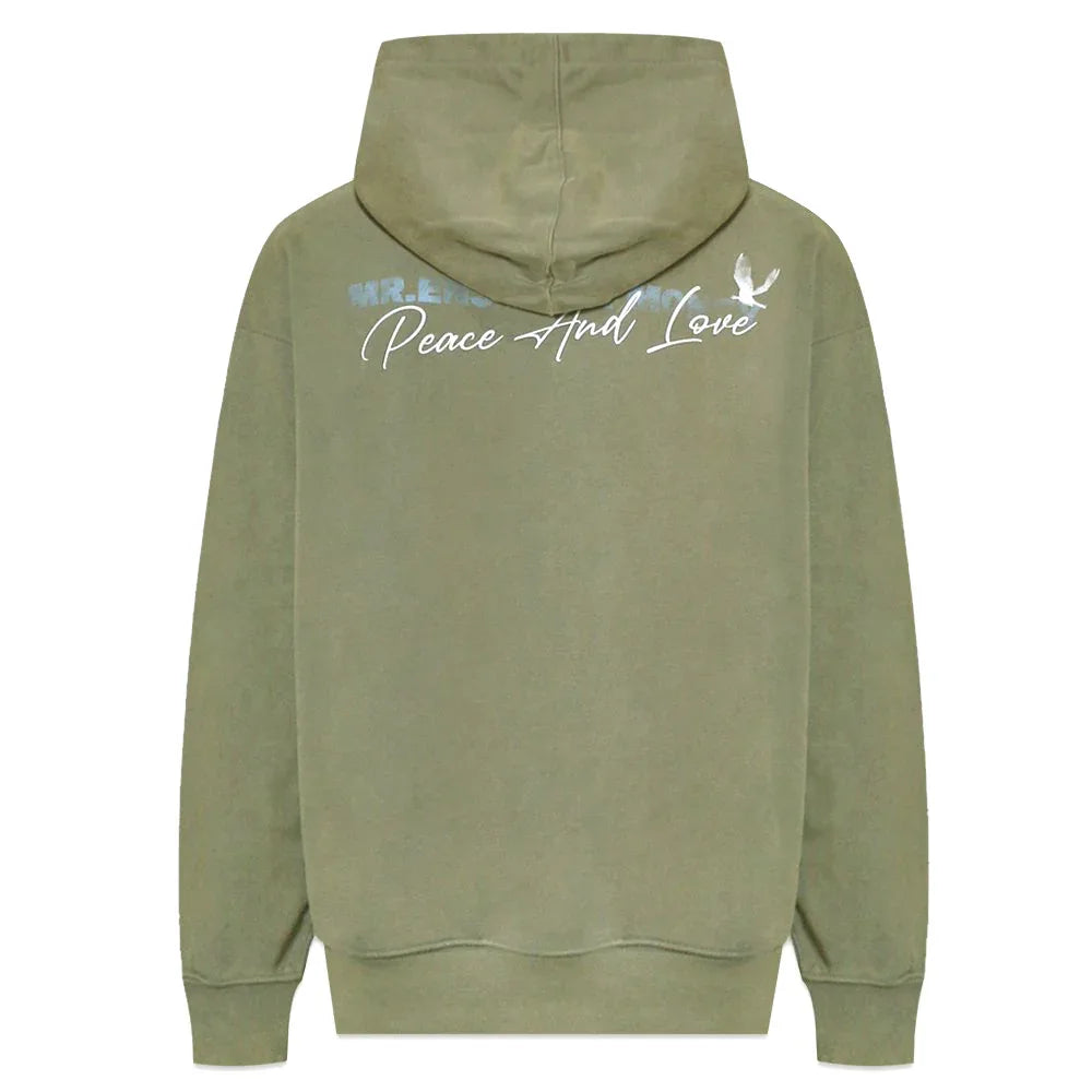 MEDM White Dove Print Hoodie