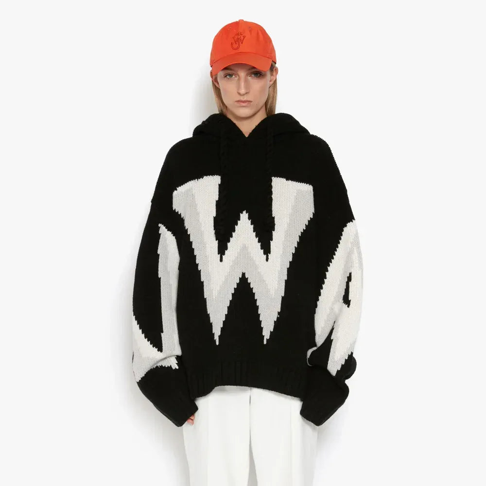Gothic Logo Chunky Hoodie - JW ANDERSON - VENTURER