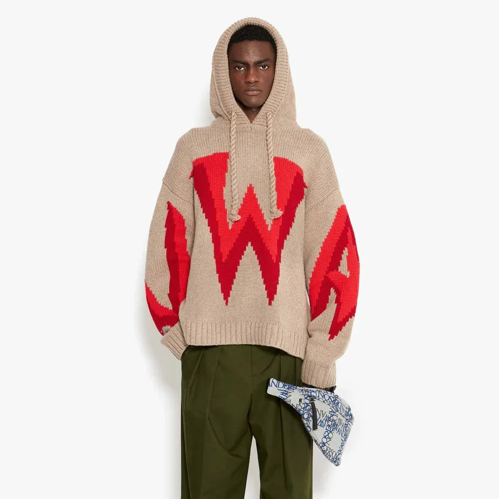 Gothic Logo Chunky Hoodie - JW ANDERSON - VENTURER