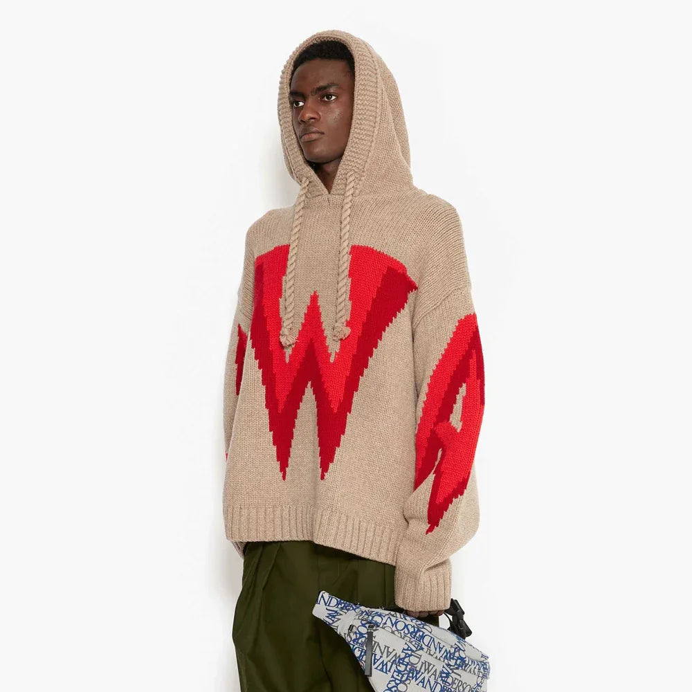 Gothic Logo Chunky Hoodie - JW ANDERSON - VENTURER