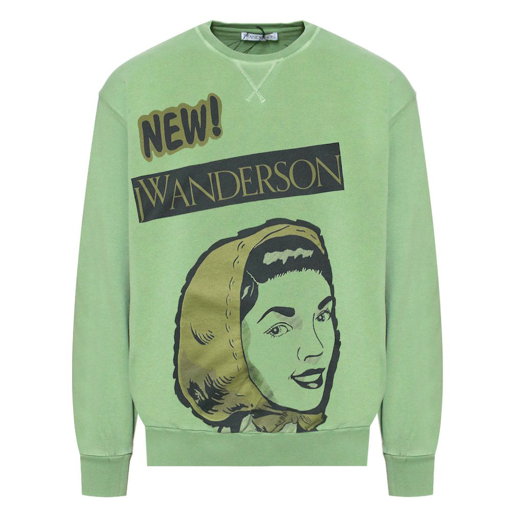 Glamour Bonnet Print Classic Sweatshirt