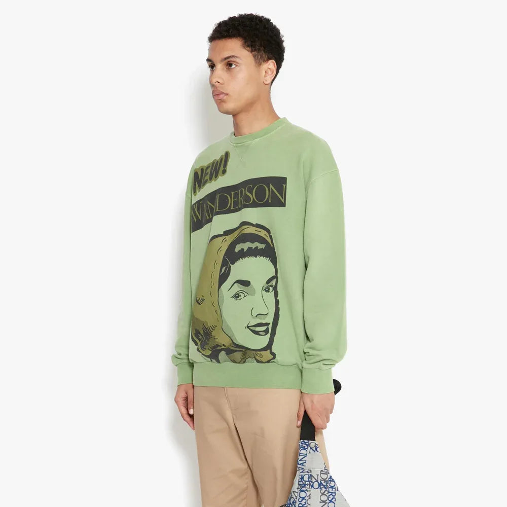 Glamour Bonnet Print Classic Sweatshirt - JW ANDERSON - VENTURER