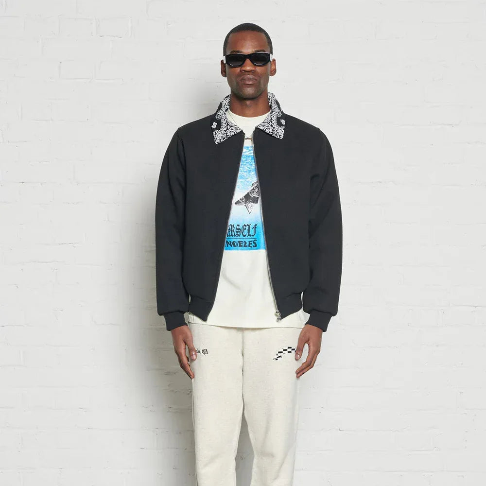 Paisley Collar Varsity Jacket - ASKYURSELF - VENTURER