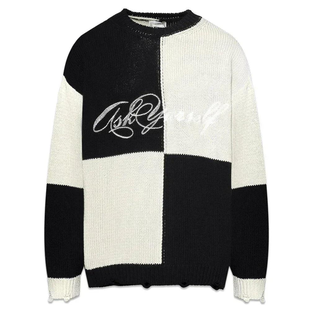ASKYURSELF (アスクユアセルフ)商品ページ - Chunky Checkerd Knit