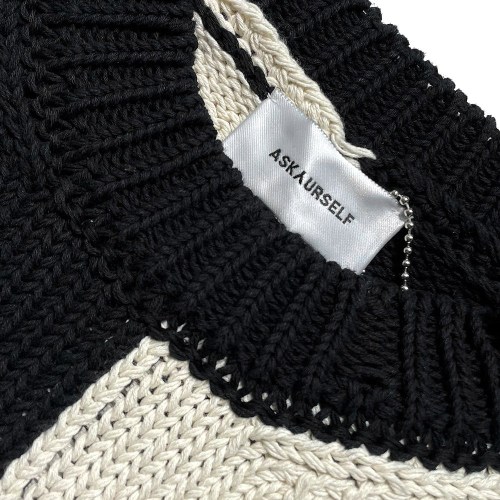 Chunky Checkerd Knit Sweater