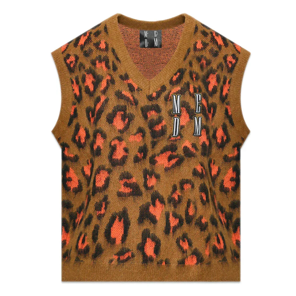 MEDM Leopard Knit Vest