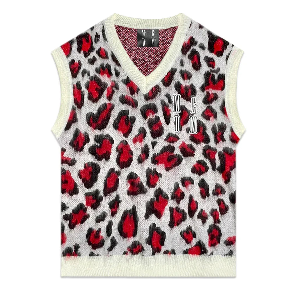MEDM Leopard Knit Vest