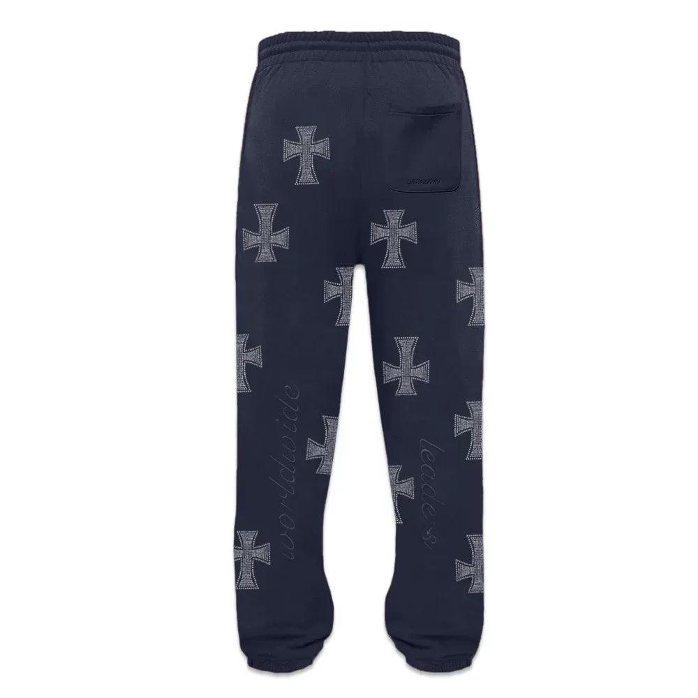 Cross Rhinestone Joggers - UNKNOWN LONDON - VENTURER