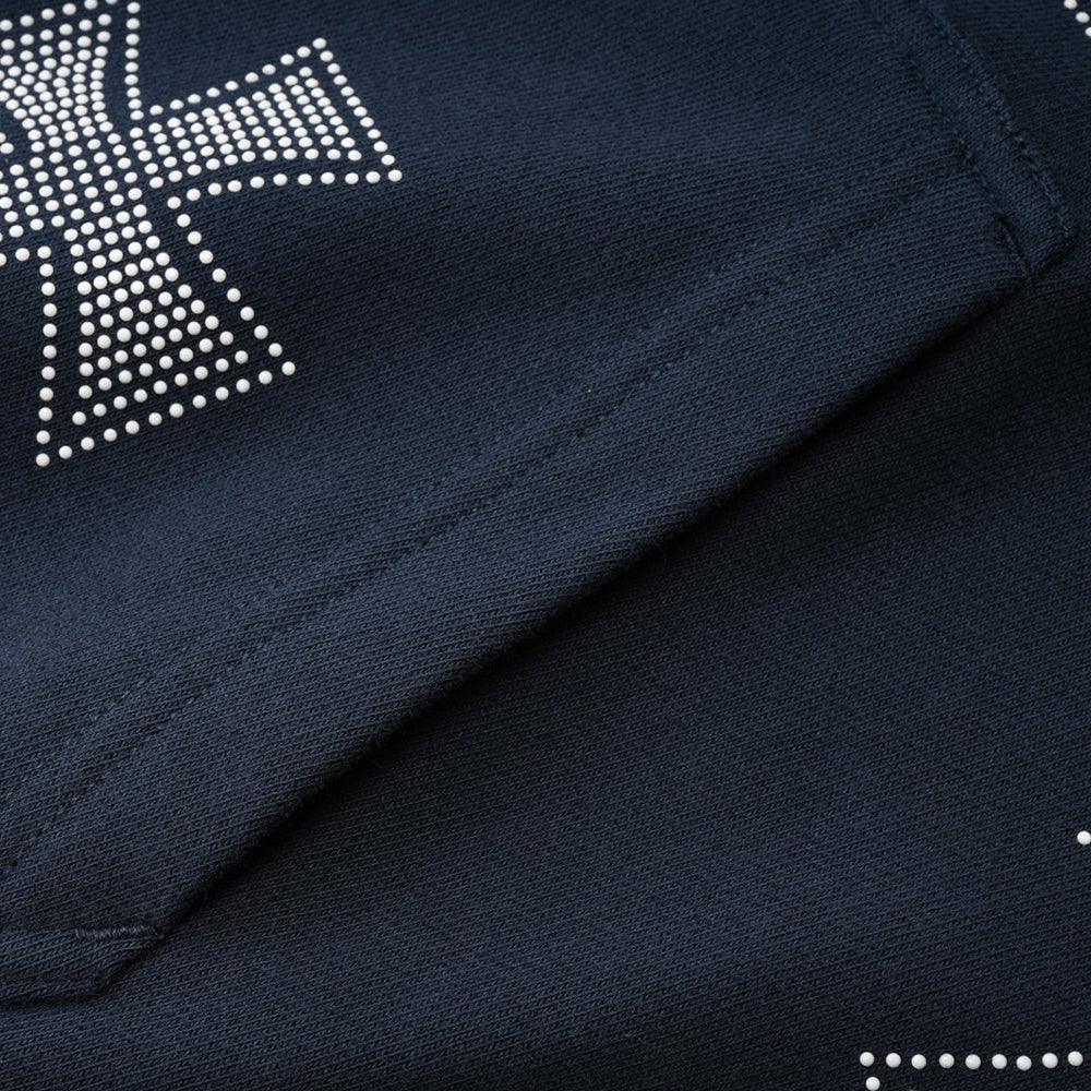 Cross Rhinestone Zip Up Hoodie - UNKNOWN LONDON - VENTURER