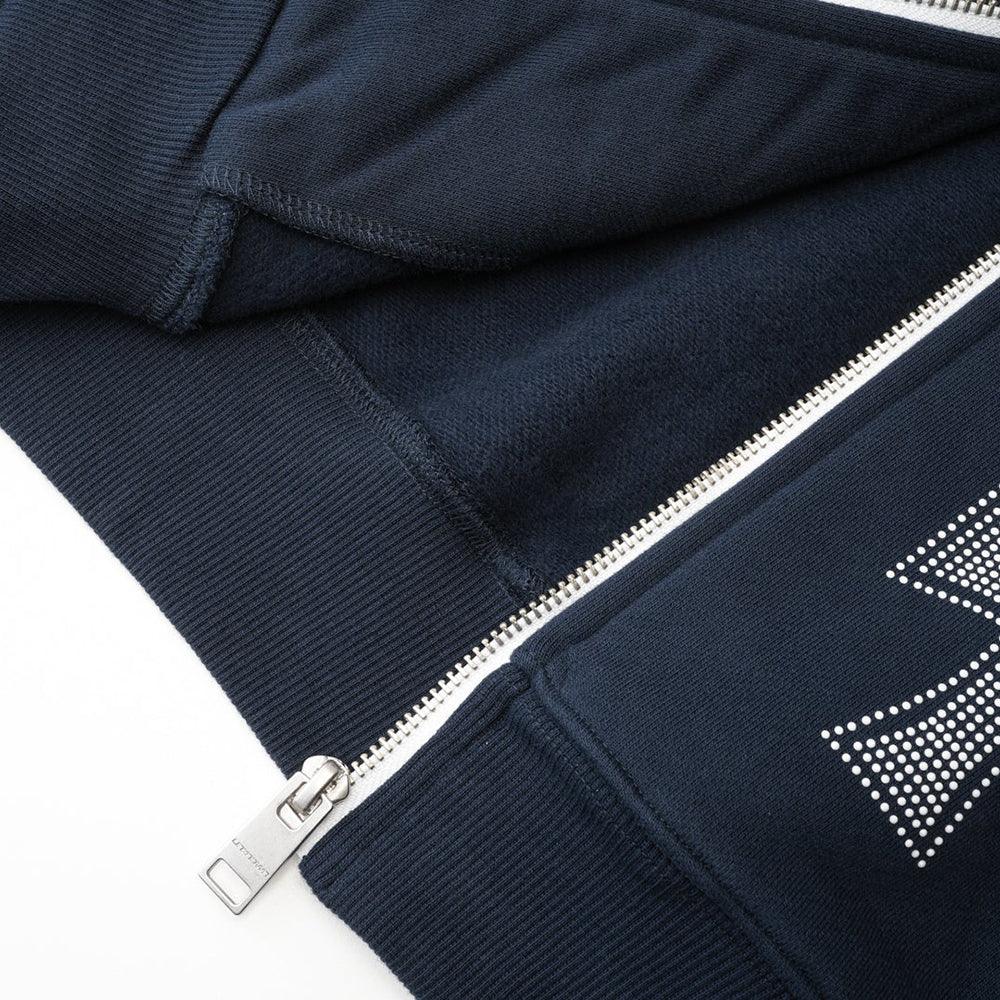 Cross Rhinestone Zip Up Hoodie - UNKNOWN LONDON - VENTURER