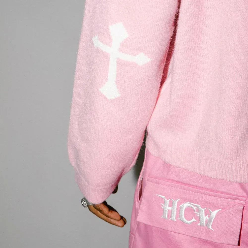 Pink Devil Knit Sweater - HEAVEN CAN WAIT - VENTURER