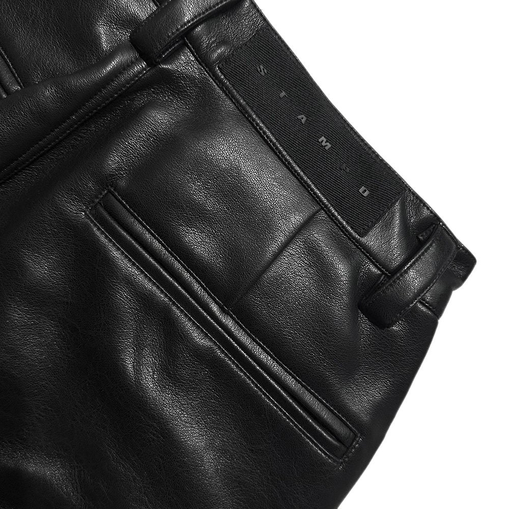 Faux Leather Cargo Pants