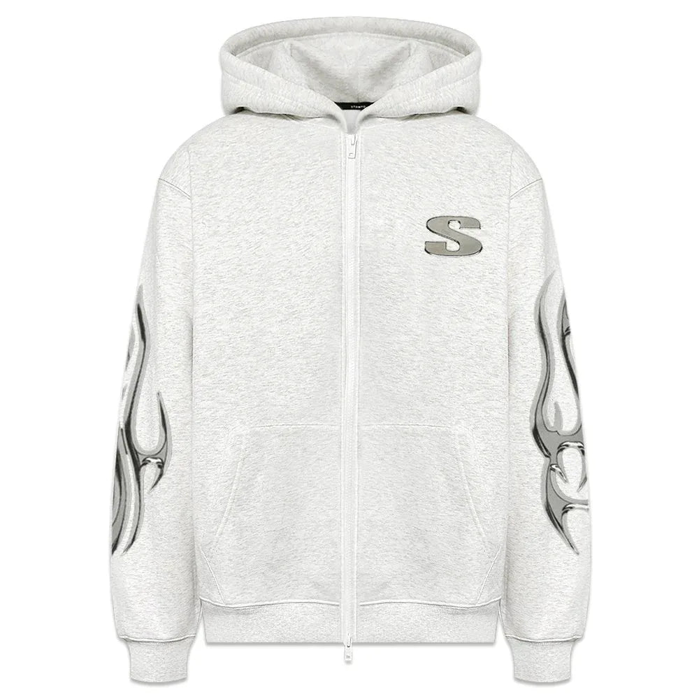 Chrome Flame Zip Hoodie - STAMPD - VENTURER