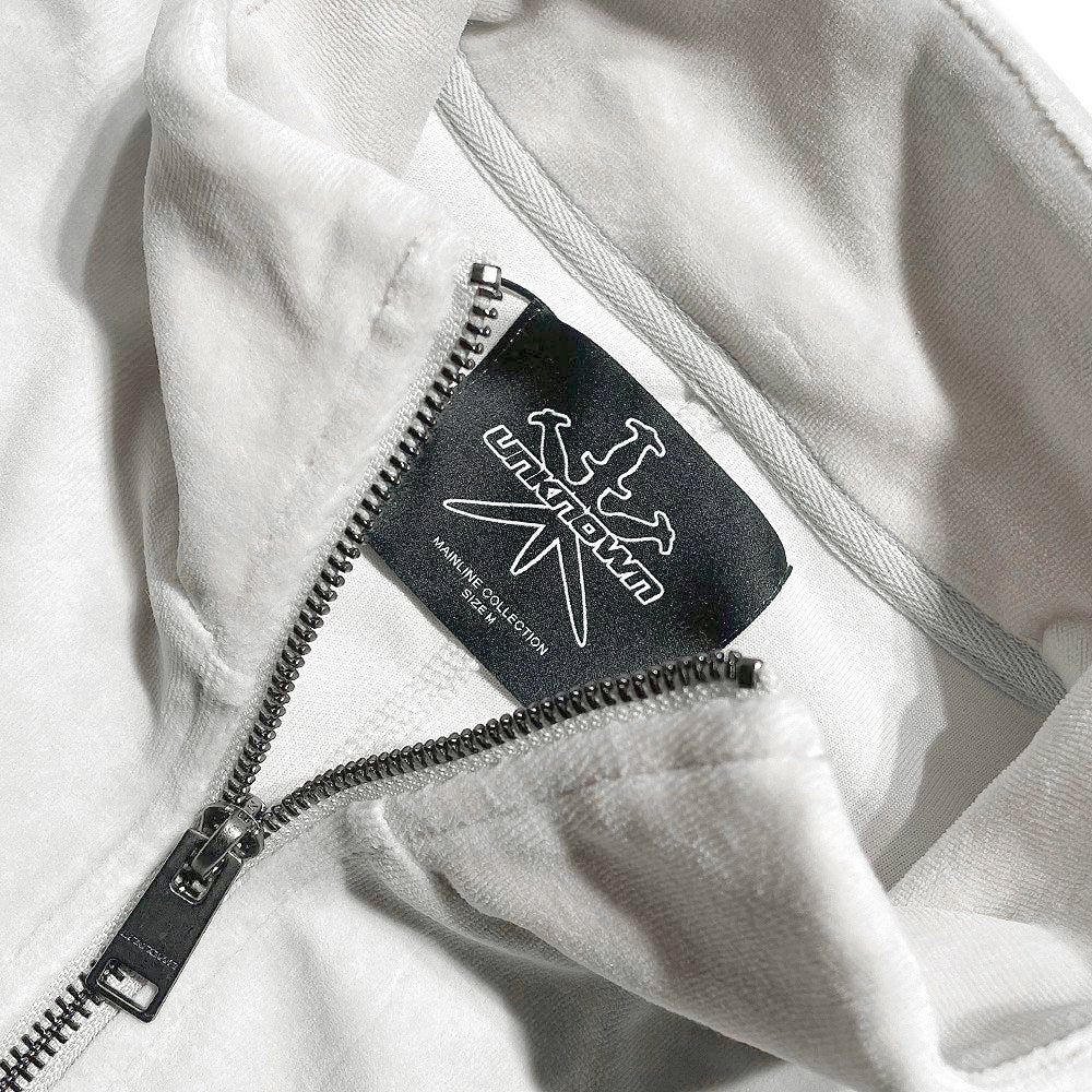 Cross Rhinestone Velour Track Jacket