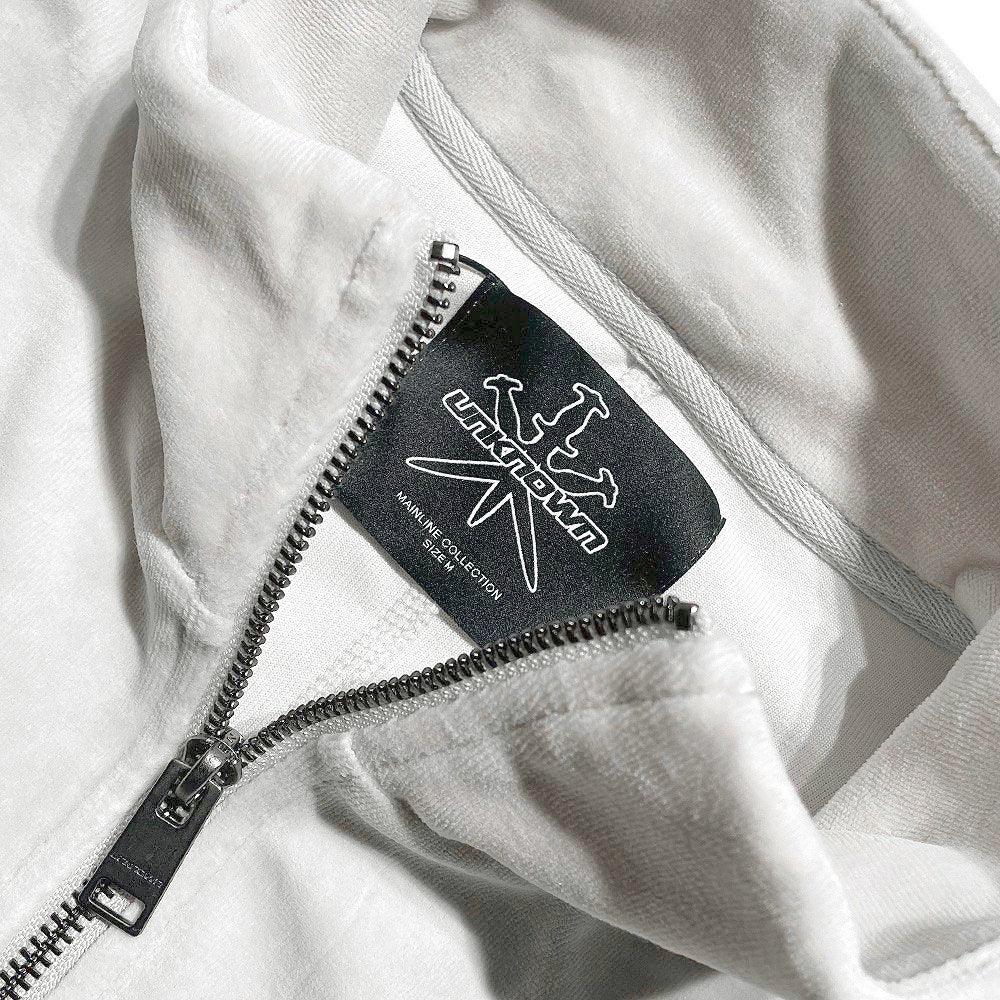 Cross Rhinestone Velour Track Jacket - UNKNOWN LONDON - VENTURER