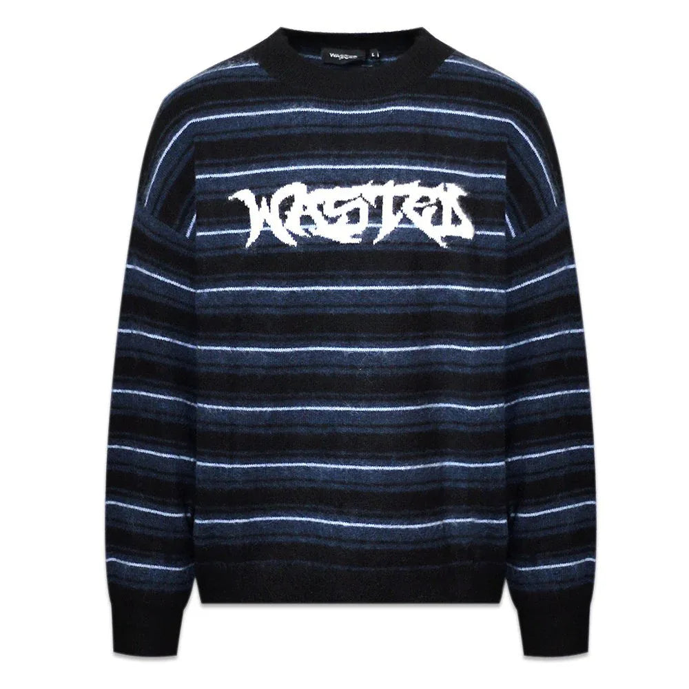 Fuzzy Stripes Savage Sweater - WASTED PARIS - VENTURER