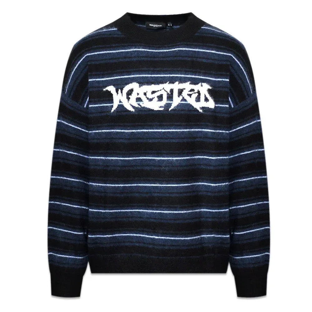 Fuzzy Stripes Savage Sweater - WASTED PARIS - VENTURER
