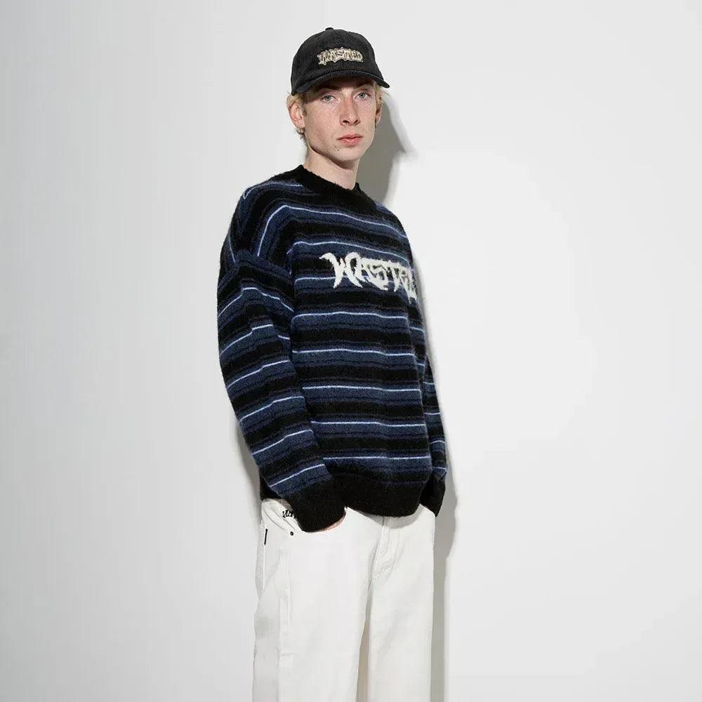 Fuzzy Stripes Savage Sweater - WASTED PARIS - VENTURER