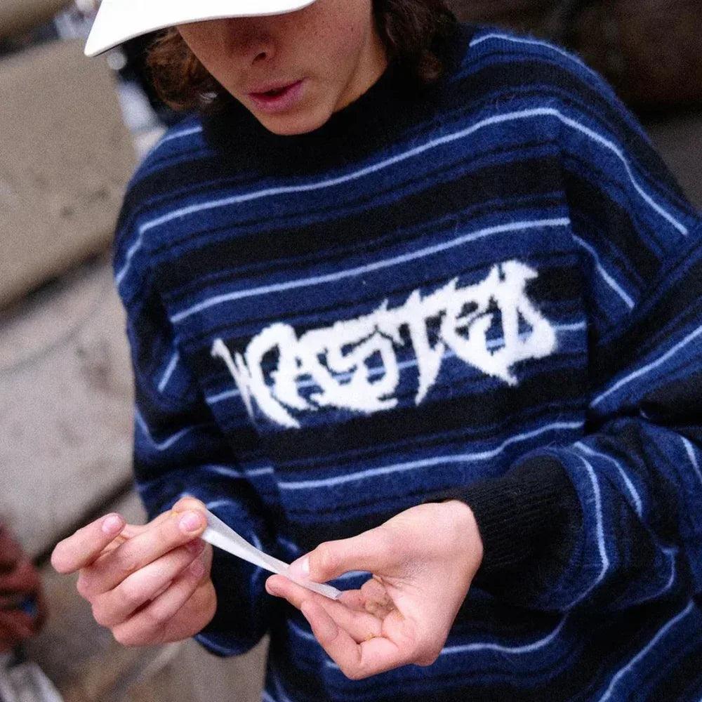 Fuzzy Stripes Savage Sweater - WASTED PARIS - VENTURER