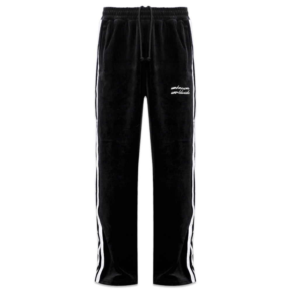 Black Velour Track Pants