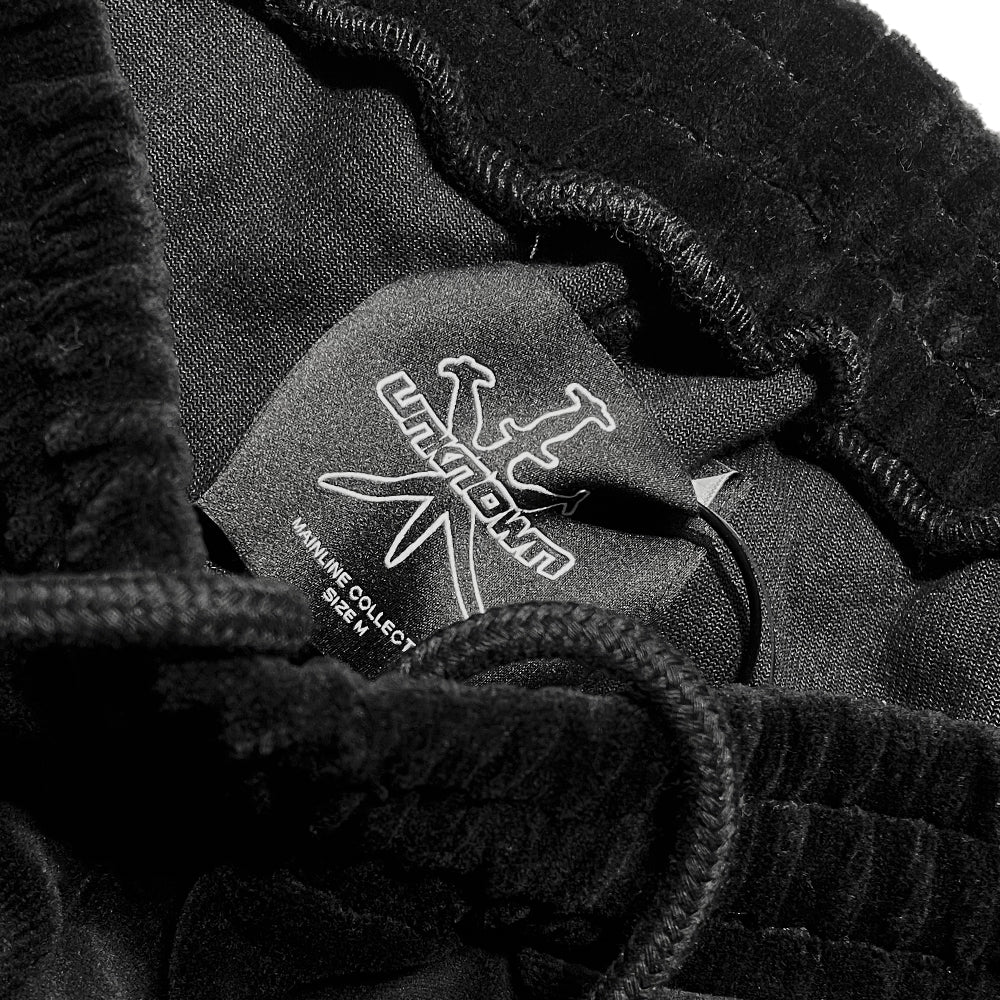 Black Velour Track Pants