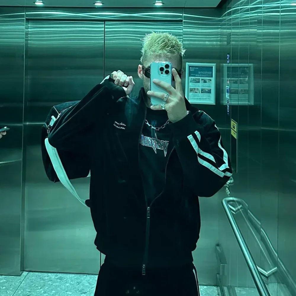 Black Velour Track Pants - UNKNOWN LONDON - VENTURER