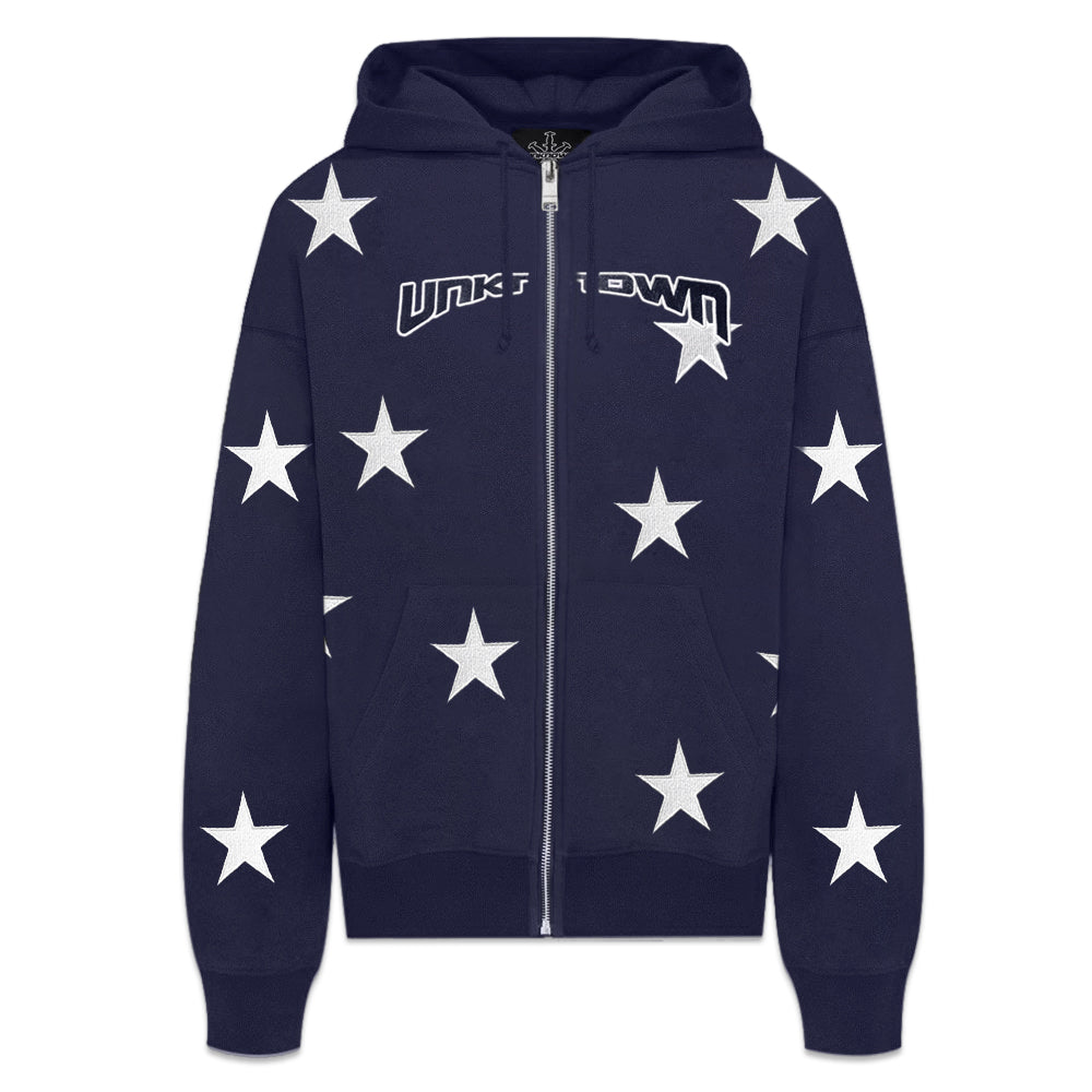 All-Over Star Zip Hoodie