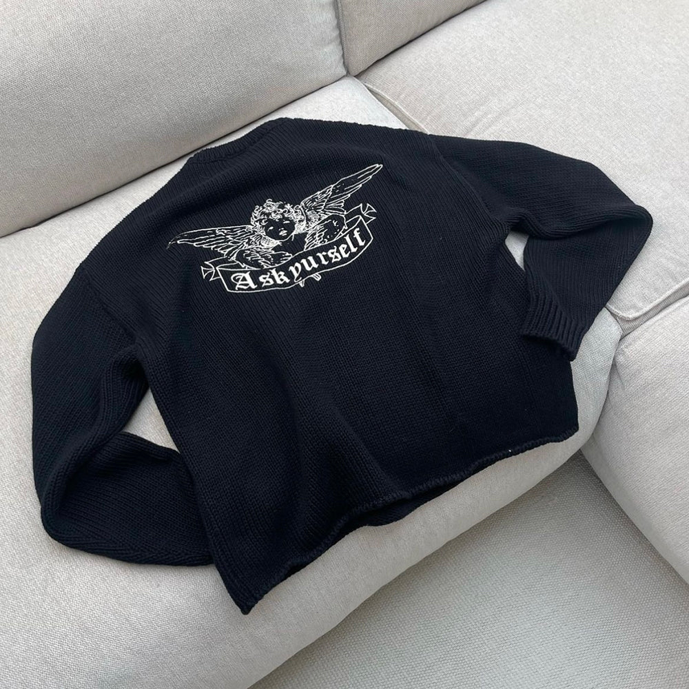 Angel Raw Cropped Chunky Knit