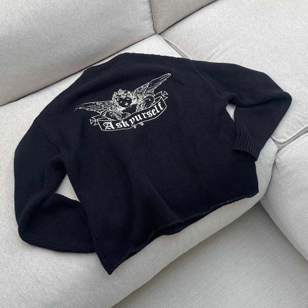 Angel Raw Cropped Chunky Knit - ASKYURSELF - VENTURER