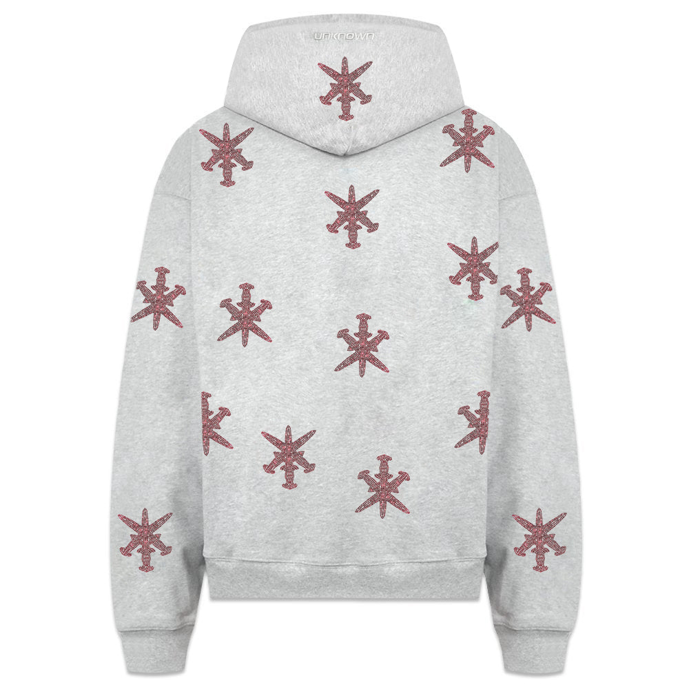 Dagger Rhinestone Zip Hoodie