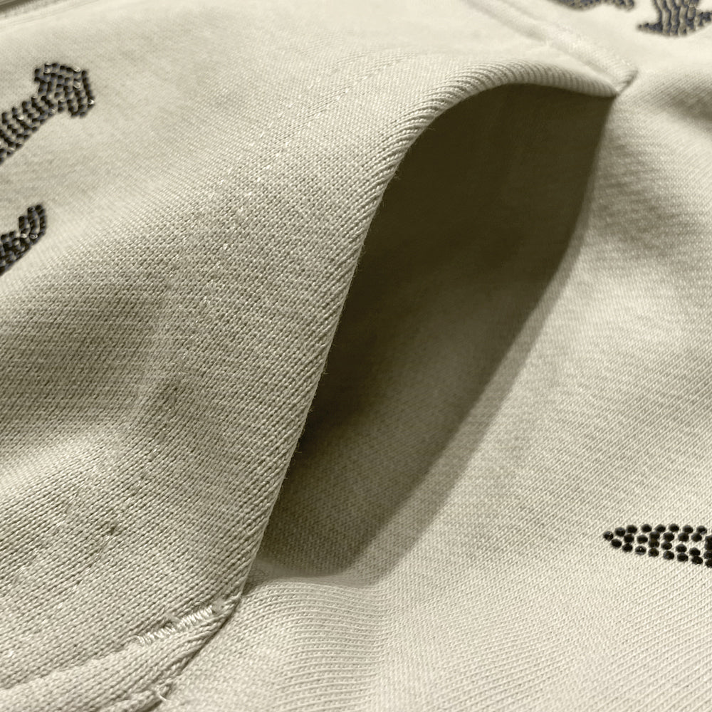 Dagger Rhinestone Zip Hoodie