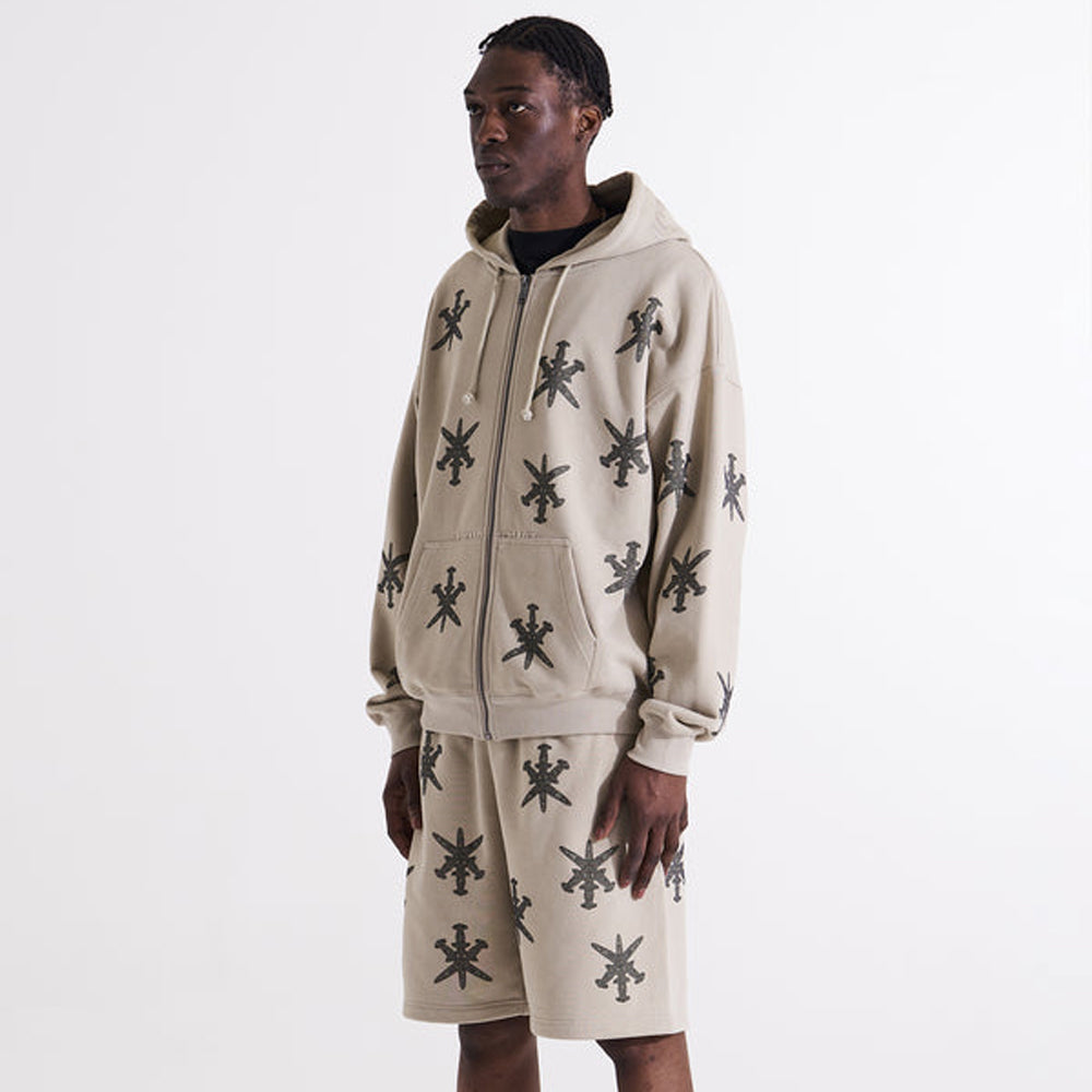 Dagger Rhinestone Zip Hoodie