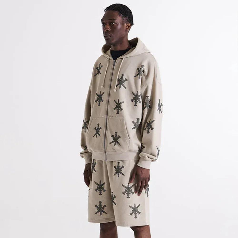 Dagger Rhinestone Zip Hoodie - UNKNOWN LONDON - VENTURER