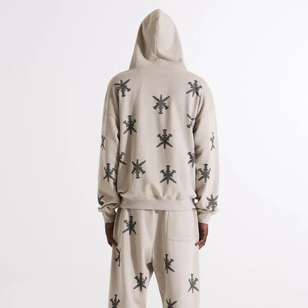 Dagger Rhinestone Zip Hoodie - UNKNOWN LONDON - VENTURER