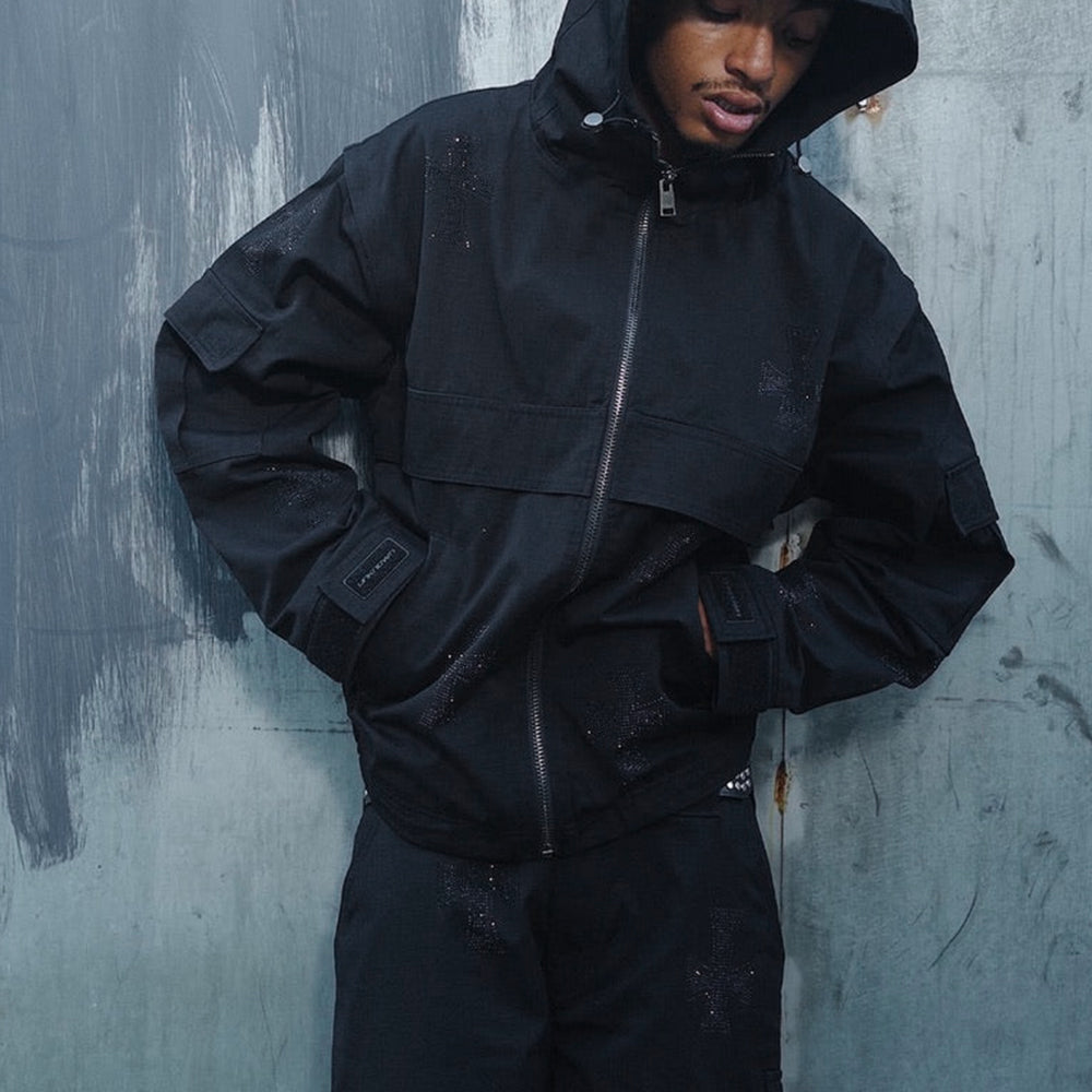 Cross Rhinestone Ripstop Cargo Pants - UNKNOWN LONDON - VENTURER