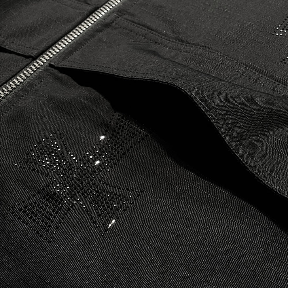Cross Rhinestone Ripstop Jacket - UNKNOWN LONDON - VENTURER