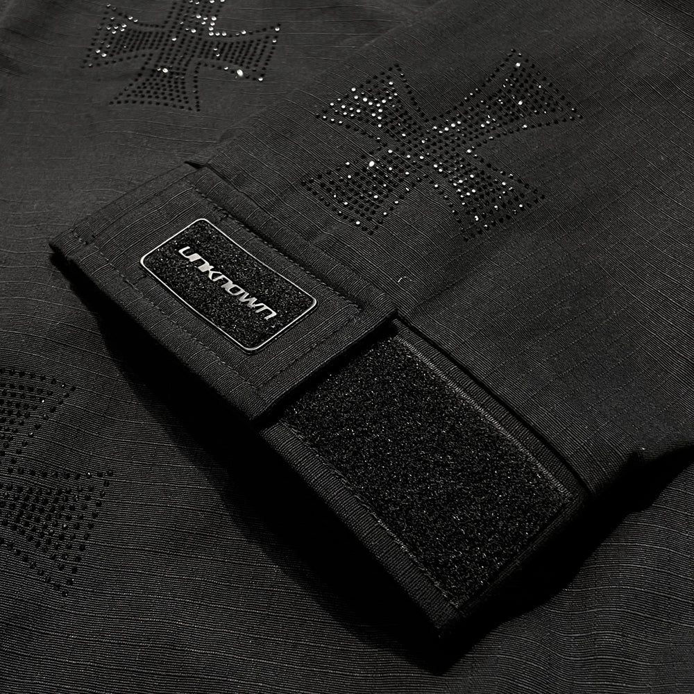 Cross Rhinestone Ripstop Jacket - UNKNOWN LONDON - VENTURER