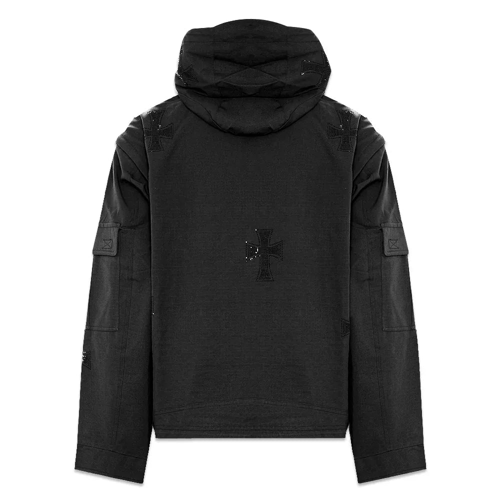Cross Rhinestone Ripstop Jacket - UNKNOWN LONDON - VENTURER