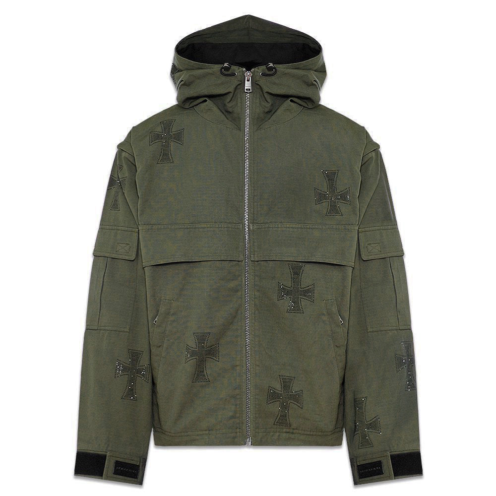 Cross Rhinestone Ripstop Jacket