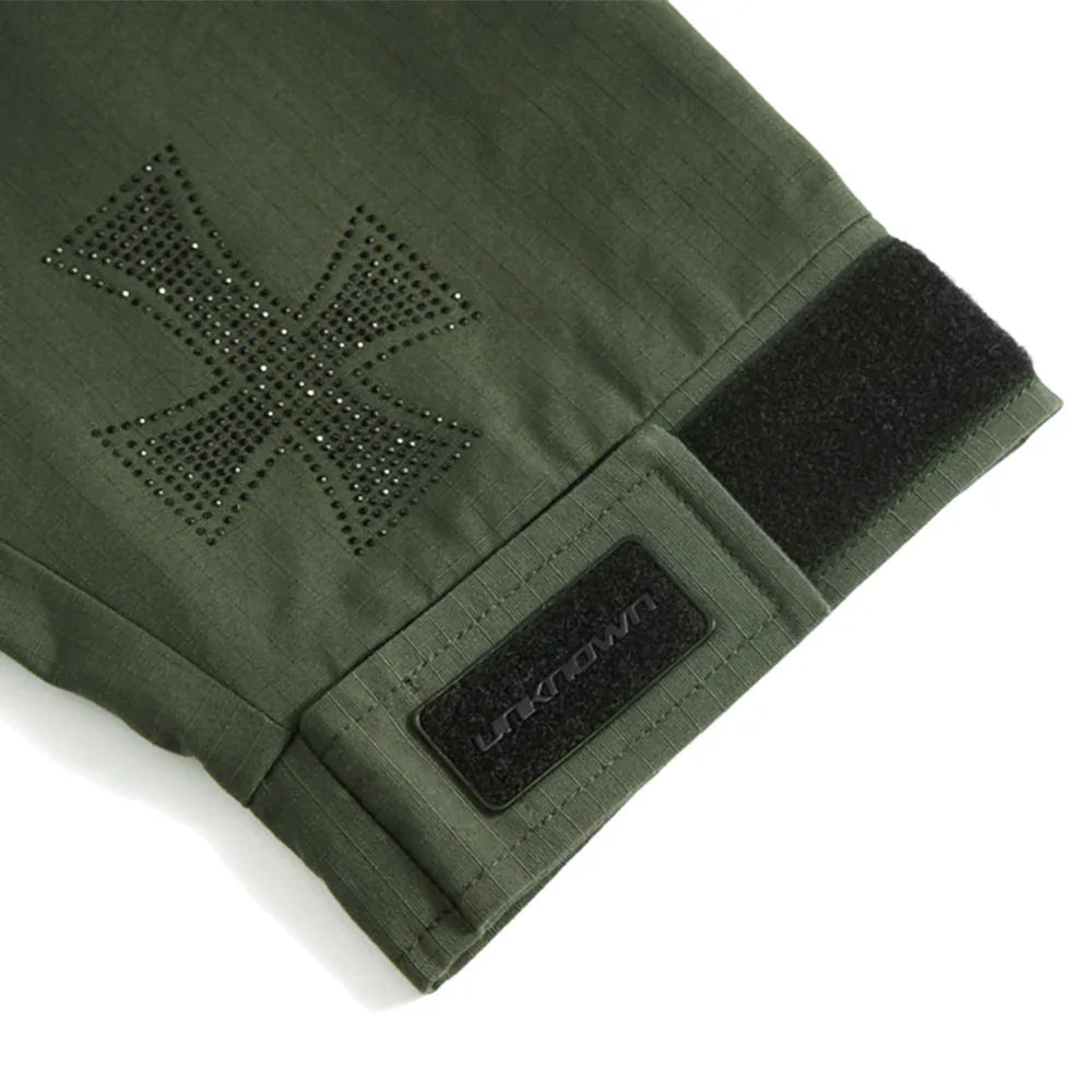 Cross Rhinestone Ripstop Jacket - UNKNOWN LONDON - VENTURER
