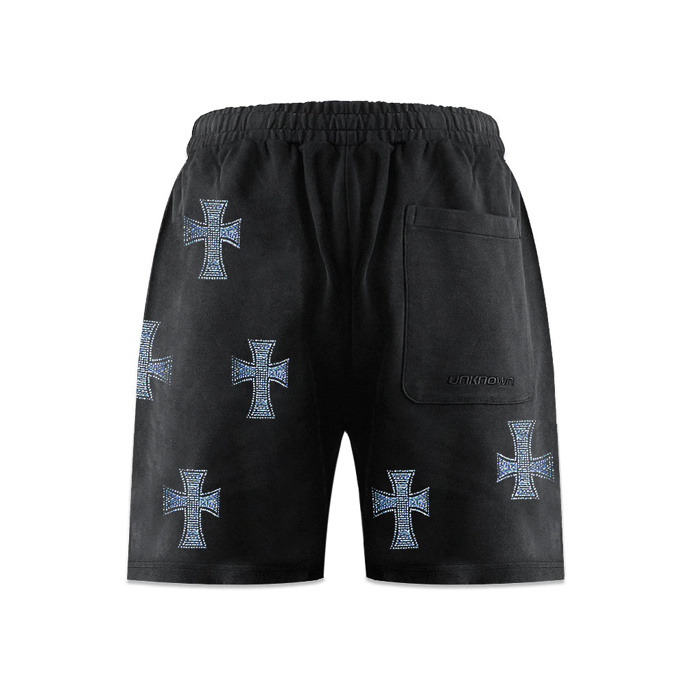 Cross Rhinestone Shorts