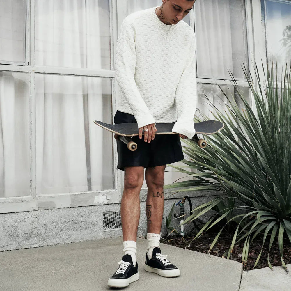 Nappa Leather Work Shorts - ASKYURSELF - VENTURER