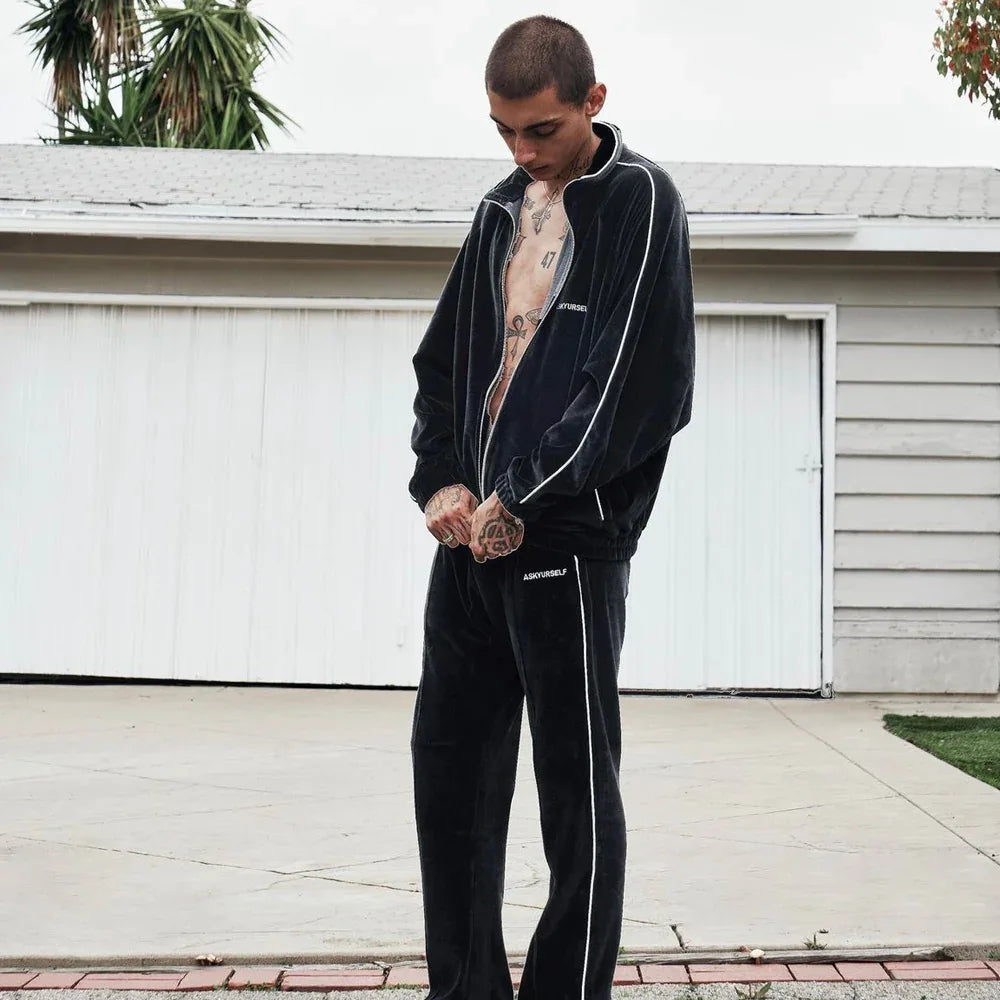 Velour Track Jacket - ASKYURSELF - VENTURER
