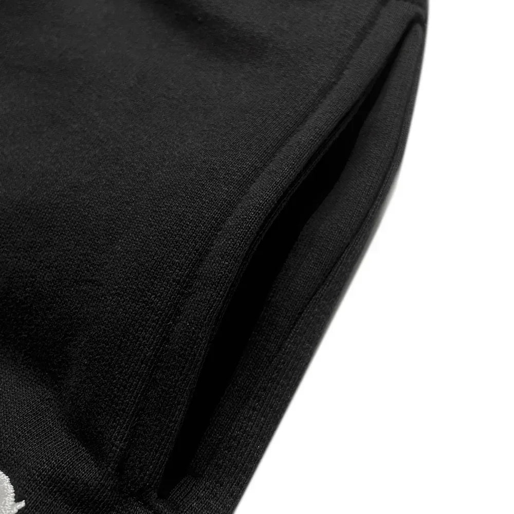 Rhinestone Puff Print Skull Joggers - HEAVEN CAN WAIT - VENTURER