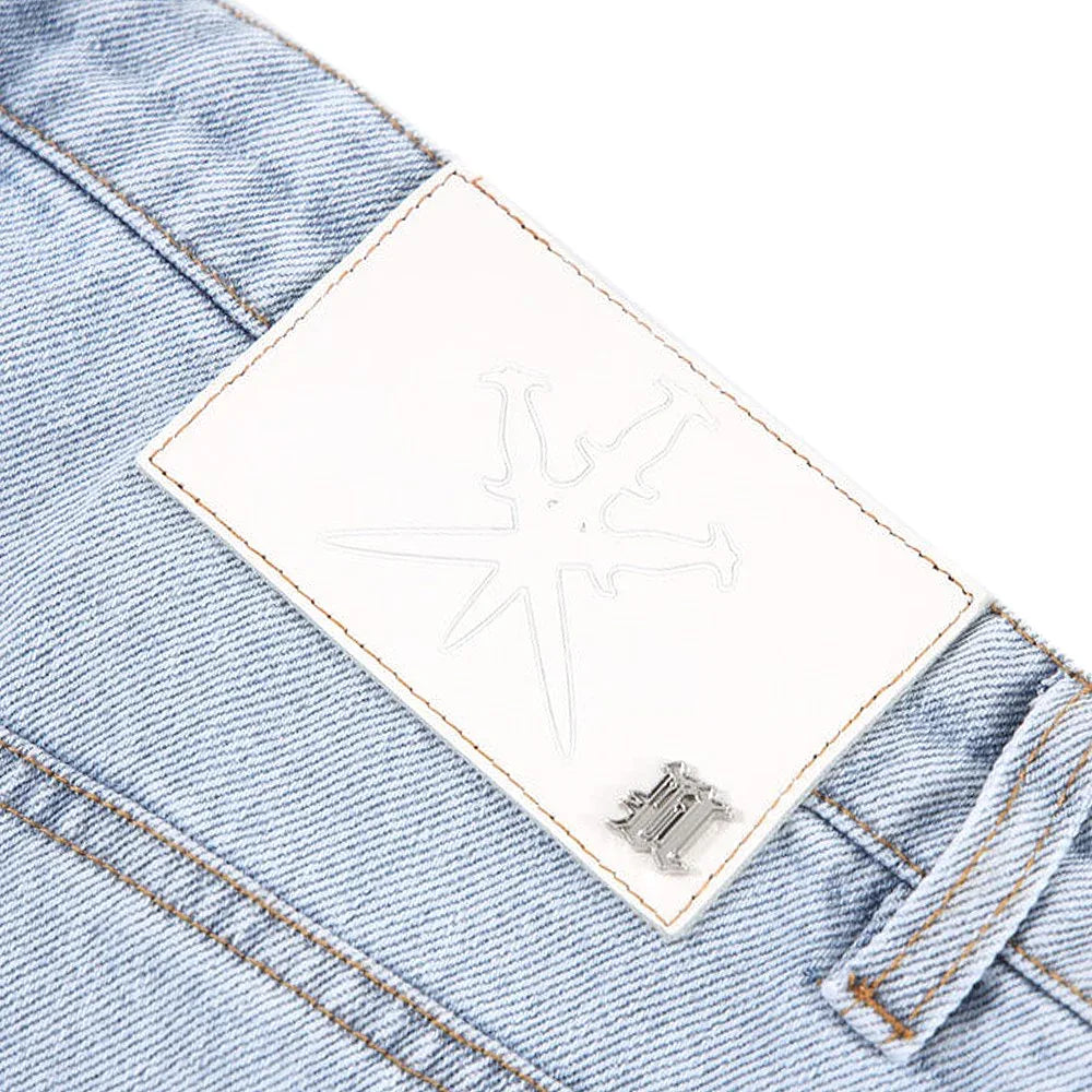 Dagger Embroidery Baggy Denim - UNKNOWN LONDON - VENTURER