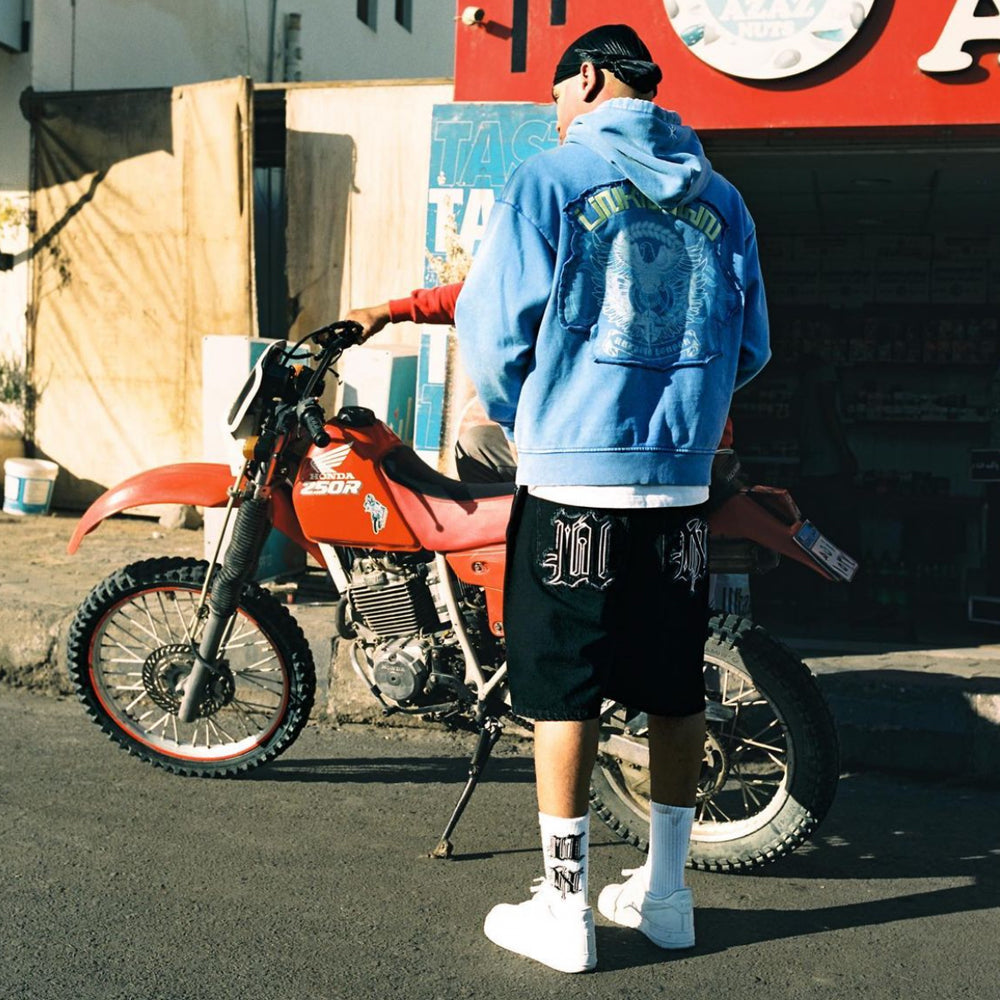 Distressed U&N Denim Shorts