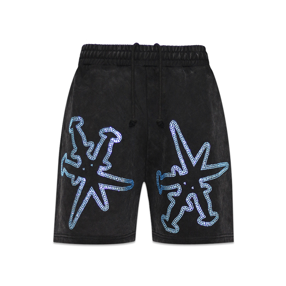 XL Dagger Rhinestone Shorts
